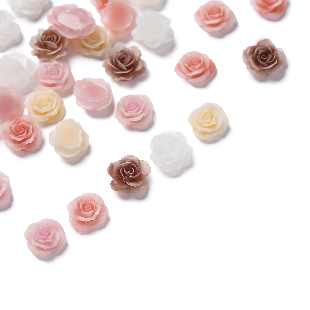 Resin Crafts Diy - 20/50pcs No Hole Resin Flower Nail