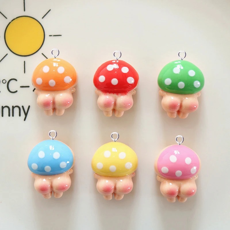 10Pcs Glossy Mushroom Resin Ch - đánh giá và giá Resin Crafts Diy