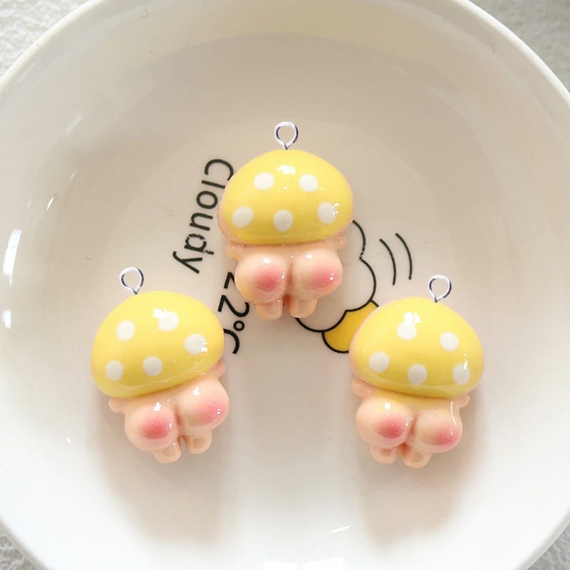 10Pcs Glossy Mushroom Resin Ch - đánh giá và giá Resin Crafts Diy