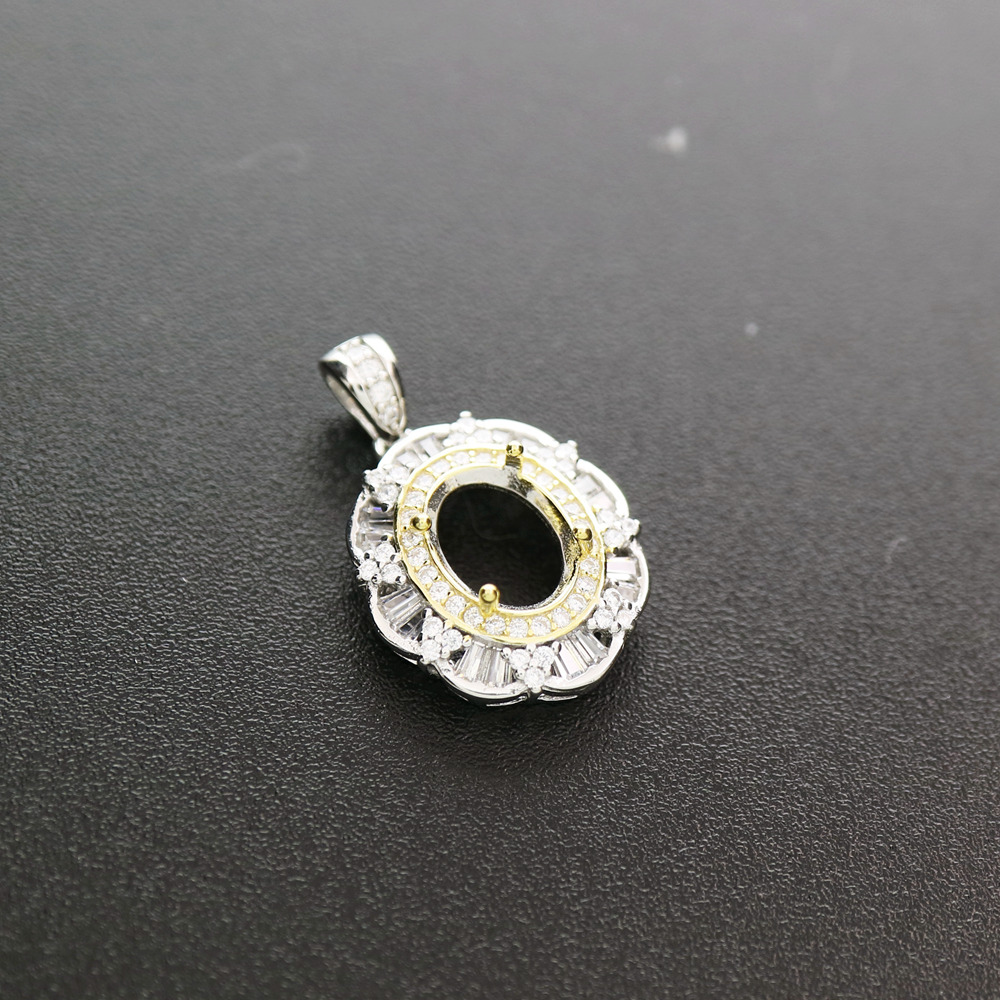 Nhiều Kích Thước Hình Bầu Dục  - đánh giá và giá Bezels Set Pendant