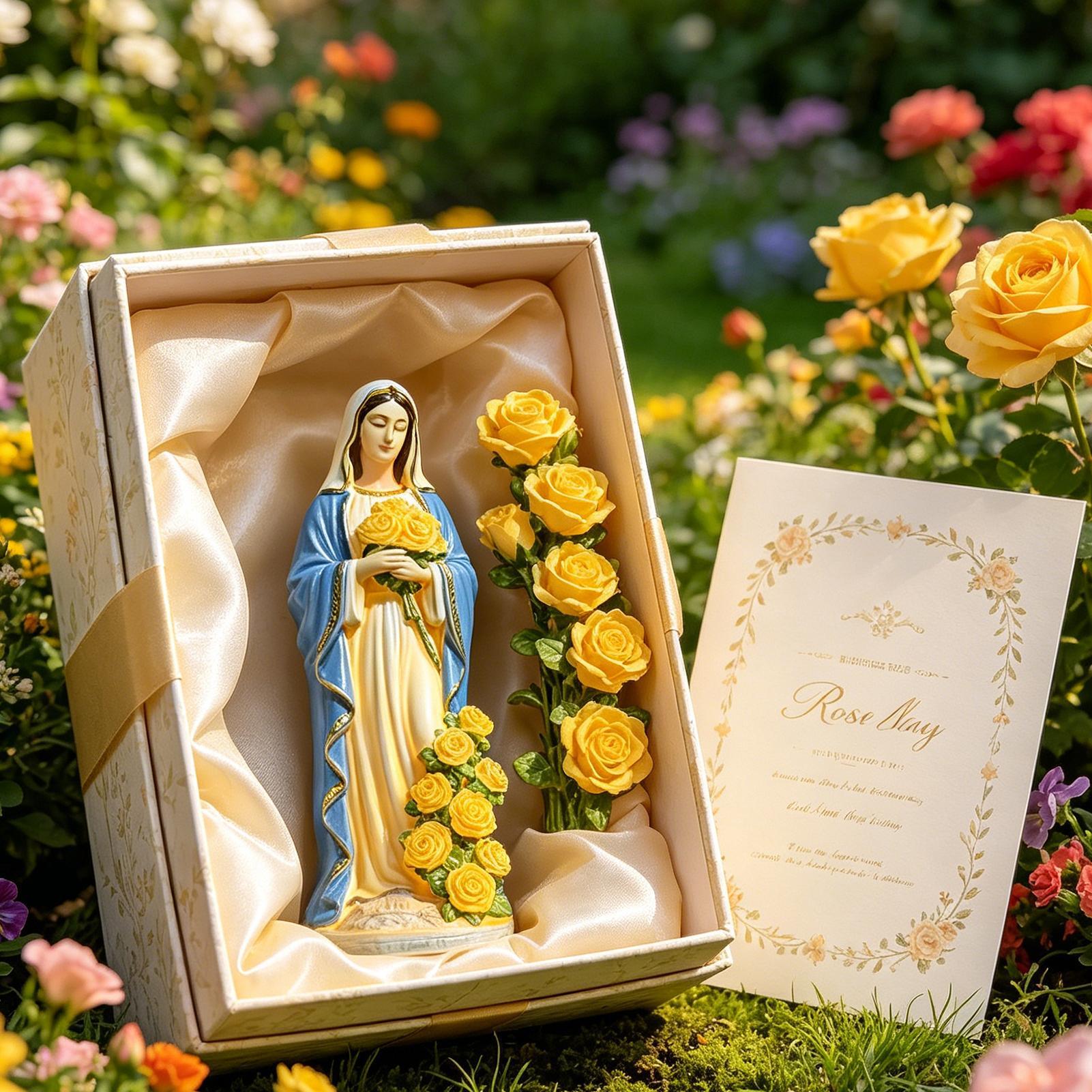 Virgin Mary Solar Statue Garde - đánh giá và giá Crafting Resin