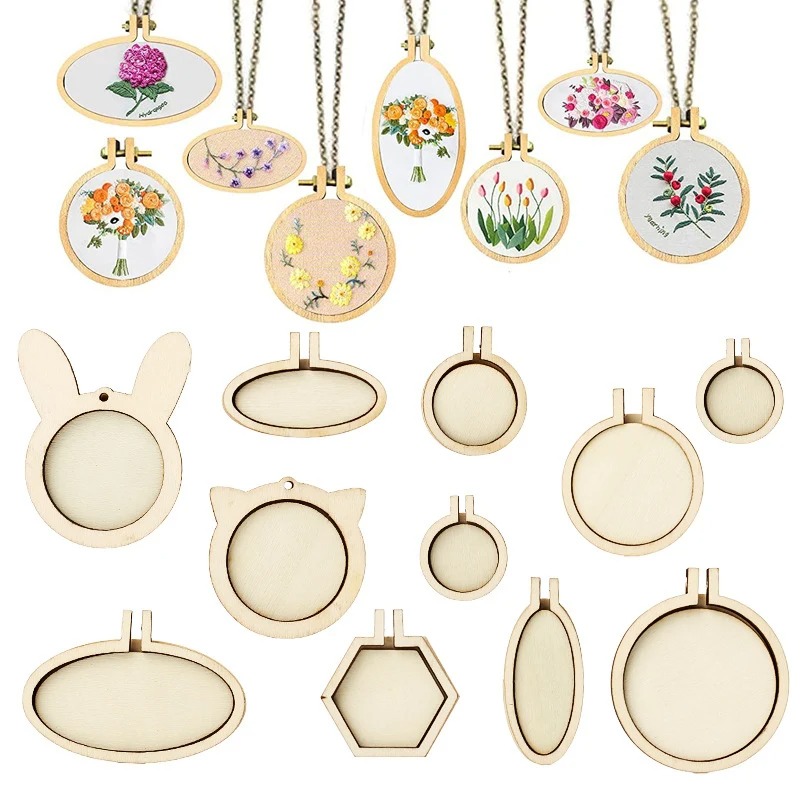 1/3/5pcs Wood Embroidery Hoop  - đánh giá và giá Wood Ring Blank