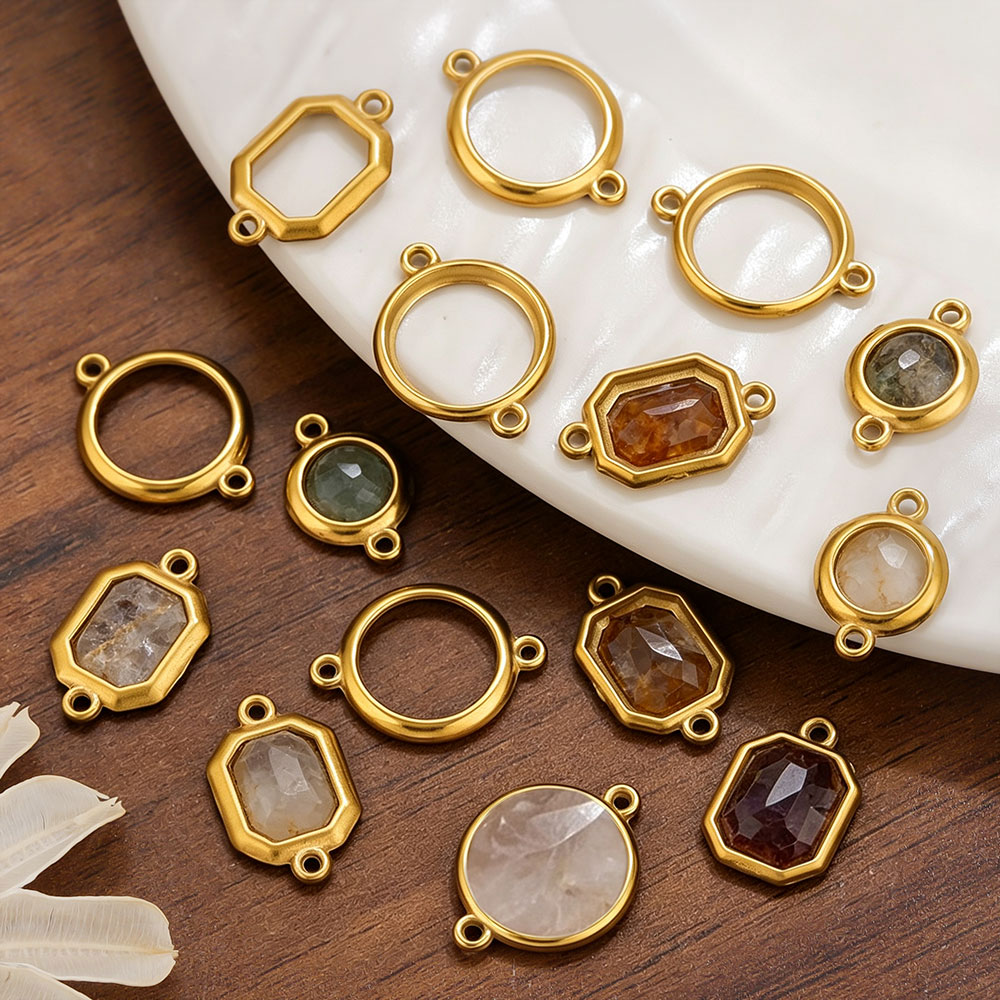 10Pcs Stainless Steel Hollow D - đánh giá và giá Bezels Set Pendant