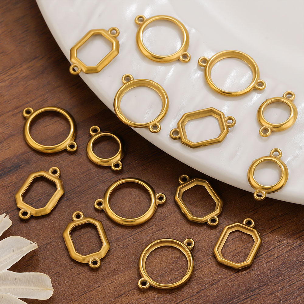 10Pcs Stainless Steel Hollow D - đánh giá và giá Bezels Set Pendant