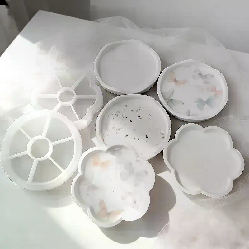 Flower/Round Shape Tray Silico - đánh giá và giá Resin Craft Ideas
